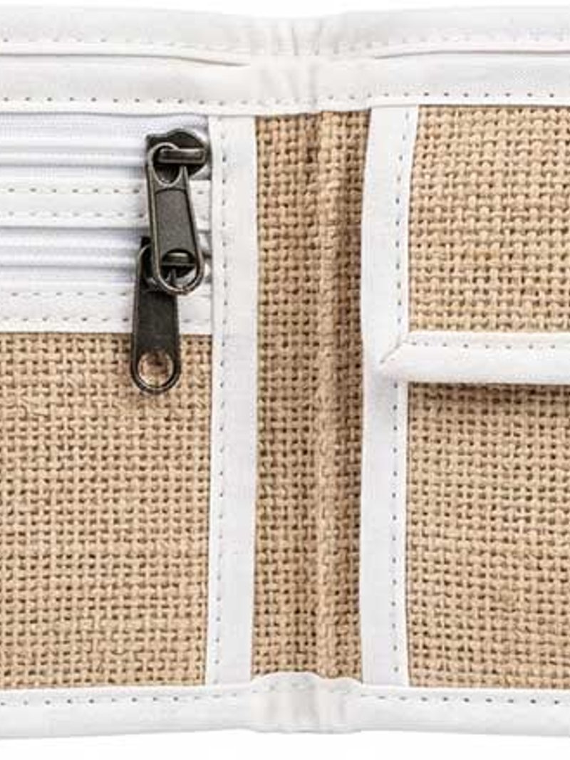Hemp Trifold Wallet – Embroidered Wisdom Eyes Design